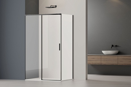 Душевой уголок Vincea Soft 2 VSR-3SO29011CLB 110x90 черный, прозрачное