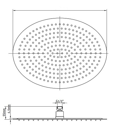 Верхний душ RGW Shower Panels SP-83 30x20