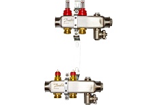 Комплект коллекторов Danfoss SSM-2F с расходомерами и кронштейнами 2 контура 088U0952
