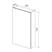 Зеркальный шкаф Lemark Universal 50x80 LM50ZS-U, белый глянец