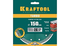Диск алмазный отрезной турбо по бетону и кирпичу Kraftool Turbo 150х22 мм 36682-150