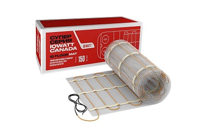 Тонкий самоклеящийся греющий мат IQWATT iq floor mat 3000 вт - 20,0 м.кв 125 для обогрева любых типов напольных покрытий
