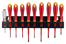 Набор диэлектрических отверток SL/PH/PZ/Tx E-Slim Felo Ergonic на стальной стойке, 10 шт 41391093