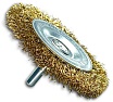 Щетка Lessmann диск гофр. Д75x10, MES 0,25мм, хвост-к 6мм 410136