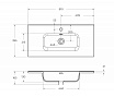 Раковина BelBagno 80 см BB800/390ETL