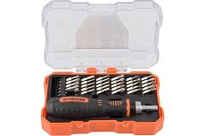 Набор отвертка трещоточная с сменными вставками Автоdело 31 предмет, пластиковый футляр 30728 16898