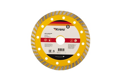 Диск алмазный отрезной Турбо (150x22.2x2.4x10 мм) Kranz KR-90-0122