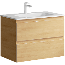 Тумба с раковиной Aqwella Accent 75 см дуб золотой