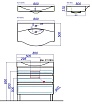 Тумба с раковиной Aqwella 5 stars Bergamo 80 напольная акация