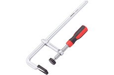 Цельнометаллическая струбцина с защитными колпачками REKON RF07-300-80 с эргономичной рукояткой из пластика 058208