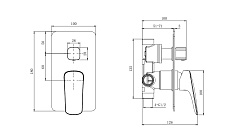 Смеситель для ванны Aquatek Вега AQ1046CR хром