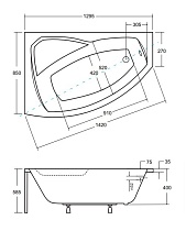 Акриловая ванна Besco Rima 130x85 L