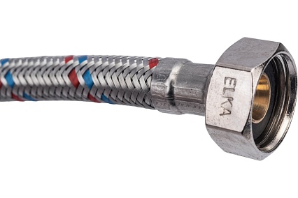 Гибкая подводка для смесителей ELKA (оплетка нерж.сталь) 1/2", вр/нр м10, 60 см (пара) 694687891806
