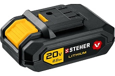 Батарея аккумуляторная тип V1 (20 В; 2 Ач; Li-Ion) Steher V1-20-2