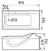 Акриловая ванна Gemy G9055 K L 181x92 см