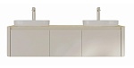 Тумба с раковиной Black&White Universe U916.1600-2 Double 160 см, бежевый, две раковины