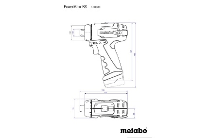 Аккумуляторный винтоверт Metabo PowerMaxx BS Basic + карманный фонарь TLA + 15 бит 600080930