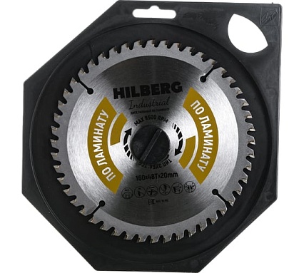 Диск пильный Industrial Ламинат (160x20 мм; 48Т) Hilberg HL160