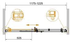 Душевая дверь Cezares Stylus-Soft 120x195 STYLUS-SOFT-BF-1-120-C-Cr прозрачная