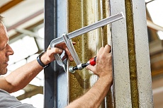 Цельностальная струбцина BESSEY с поворотной рукояткой, 5 кН, 500 x 120 мм BE-GZ50-12KG