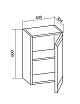 Шкаф навесной Бриклаер Берлин 40x60 см оникс серый 4627125416163