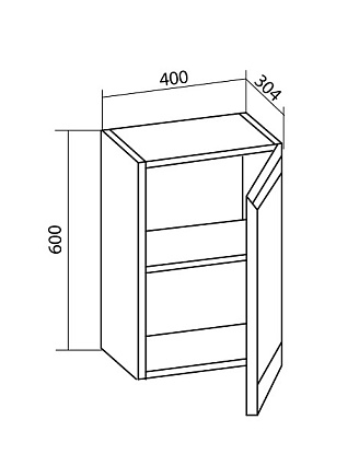 Шкаф навесной Бриклаер Берлин 40x60 см оникс серый 4627125416163