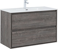 Тумба с раковиной Aquanet Милан 100 см дуб рошелье