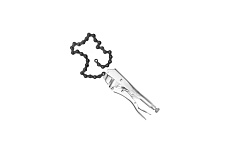 Зажимные клещи Ingco с цепью 250мм HCLP0210