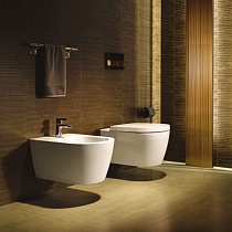 Подвесной унитаз Duravit ME by Starck Compact Rimless (с крышкой SoftClose) 45300900A1