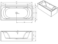 Акриловая ванна Riho Linares Plug&Play 200x90 L с монолитной панелью