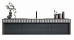 Тумба с раковиной Black&White Universe U950.1600 160 см