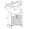 Тумба с раковиной Руно Марсель 65 см белый