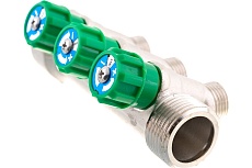 Коллектор EUROS с регулируемыми вентилями и переходами на наружную резьбу EU.ST3078285 3x1x12_k