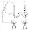 Смеситель для кухни Rush Jawa JA0735-24 выдвижная лейка