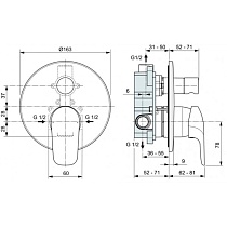 Душевой набор Ideal Standard Ceraflex BC447AA 4 в 1