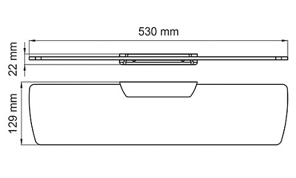 Полка WasserKRAFT Elbe K-7224, черный