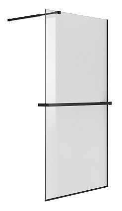 Душевая перегородка Niagara Nova NG-670-90ВLACK 90x195 прозрачная, профиль черный матовый