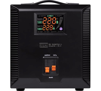 Стабилизатор напряжения TDM ELECTRIC БСР1-8,0 кВА электронный, переносной SQ1201-0037