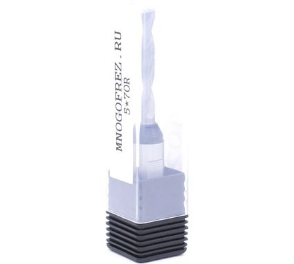 Сверло присадочное сквозное усиленное KJ1-V40205R (5х70 мм; хв-к 10 мм; правое вращение) МНОГОФРЕЗ 6570