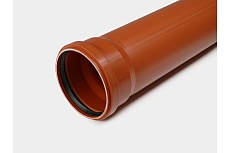Канализационная труба КОНТУР РР D110x2000 ОРАНЖ 077270110700