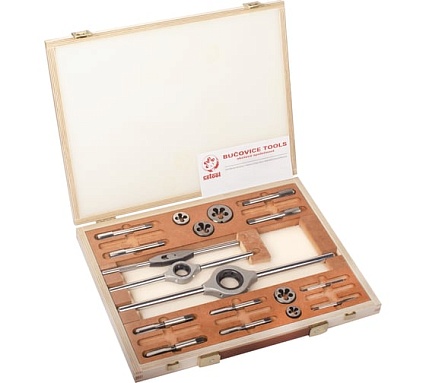 Набор метчиков и плашек Bucovice Tools UNF 1/4-1/2, 115CrV3, 20пр 316100