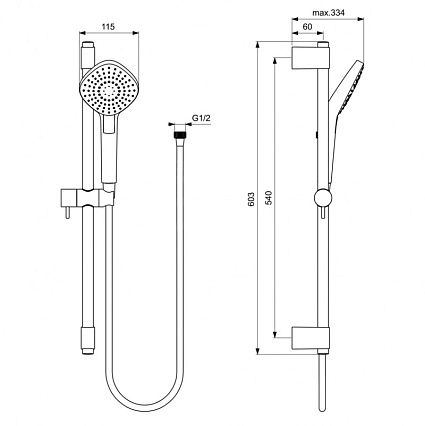 Душевой гарнитур Ideal Standard Idealrain Evo Diamond L3 B2234AA