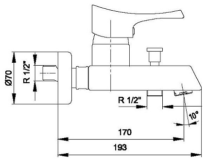 Смеситель для ванны E.C.A. Lotus 102102347