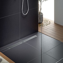 Трап для душа Timo Drain System 800 DS230108/01 80 см, вставка Lines, сатин