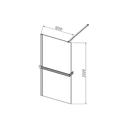 Душевая перегородка Vincea Walk-In VSW-4HR100CLG 100x200 брашированное золото, прозрачное