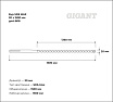 Бур SDS MAX 20x1500 мм Gigant gmt-808