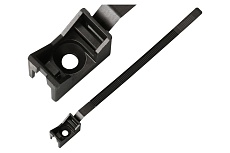 Ремешок-опора для труб и кабеля ЕВРОПАРТНЕР PRNT 32-60 черный, с шурупом и дюбелем, 25 шт. 2002 F