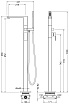 Напольный смеситель Timo Selene 2210/00Y-CR с душем, хром