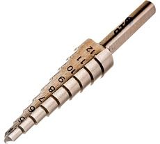 Сверло ступенчатое (4-12 мм; 9 ступеней; ход 1 мм) по металлу Дело Техники 216124