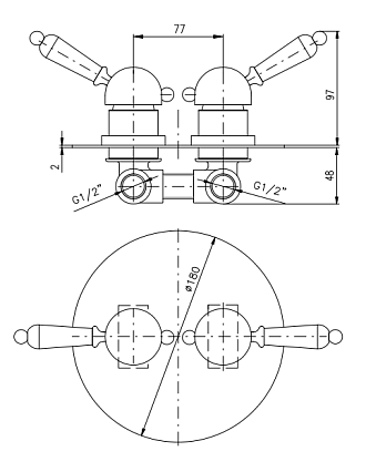 Смеситель для душа Rav Slezak Labe L086SM бронза